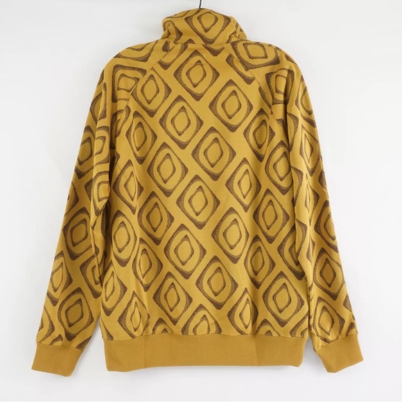 Needles Track Jacket And Pants In Polyester Jacquard Mustard Sz M Made in Japan - Picture 3 of 16